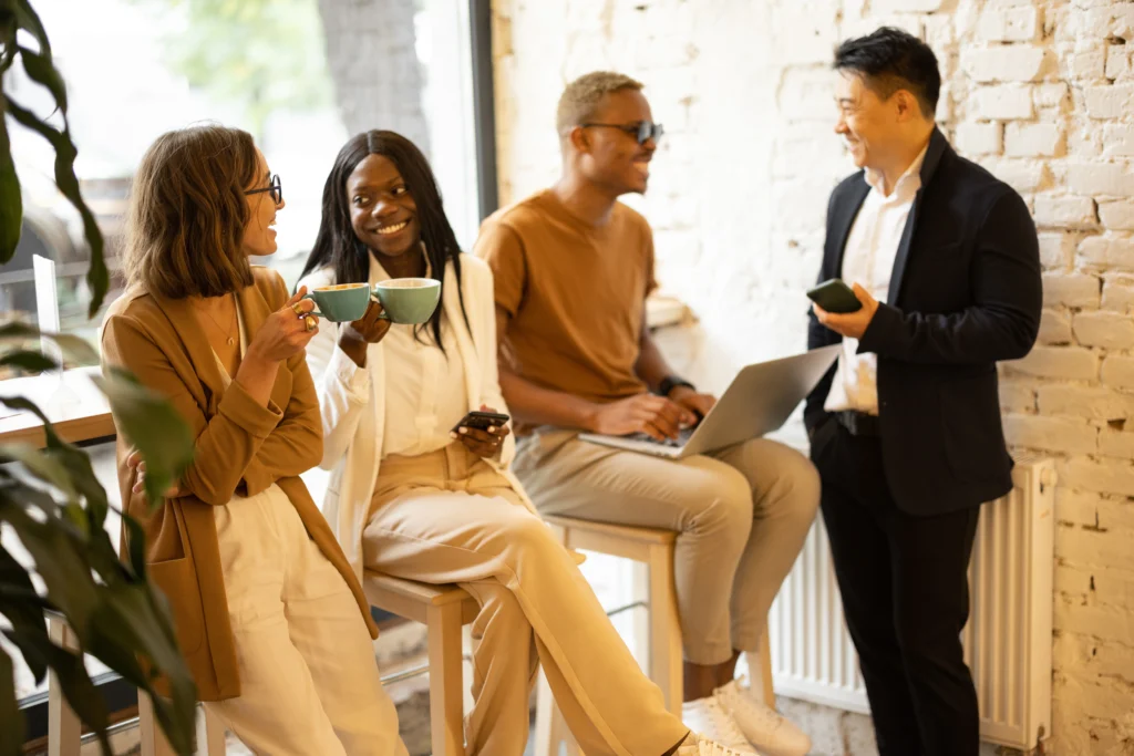 business-team-having-break-during-work-in-cafe-